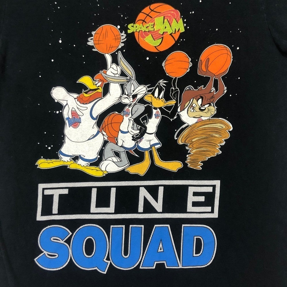 Space‎ Jam Tune Squad Graphic T-Shirt Looney Tunes Basketball Black Size S